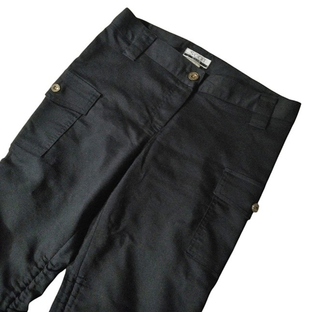 SCOT CLUB(スコットクラブ)のスコットクラブ シャーリング カーゴパンツ ボトムス M ブラック 春夏 無地 レディースのパンツ(カジュアルパンツ)の商品写真