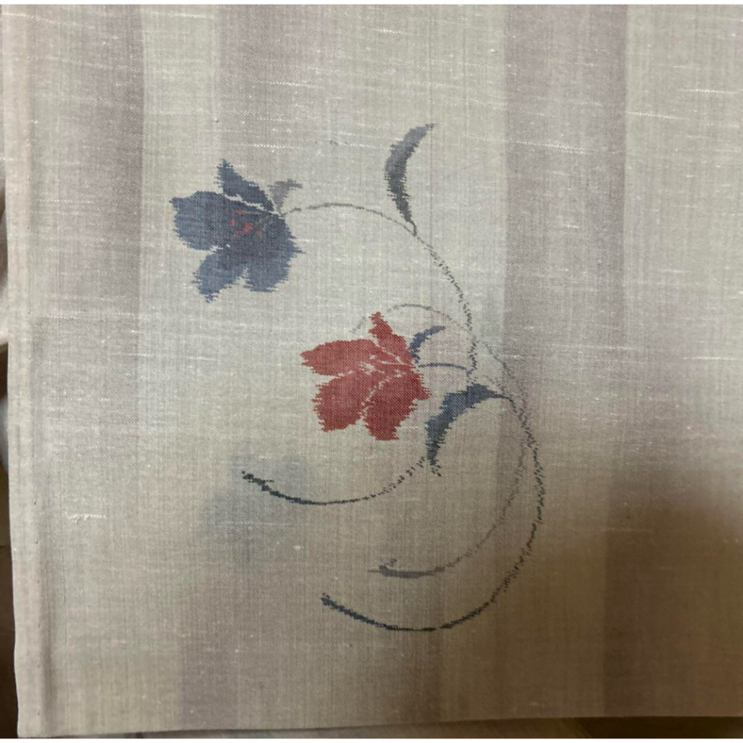 化繊紗紬風絹芭蕉風小紋フルセット4点 美品着物+夏麻羅名古屋帯 化繊紗紬風絹芭蕉風小紋フルセット4点 美品着物+夏麻羅名古屋帯
