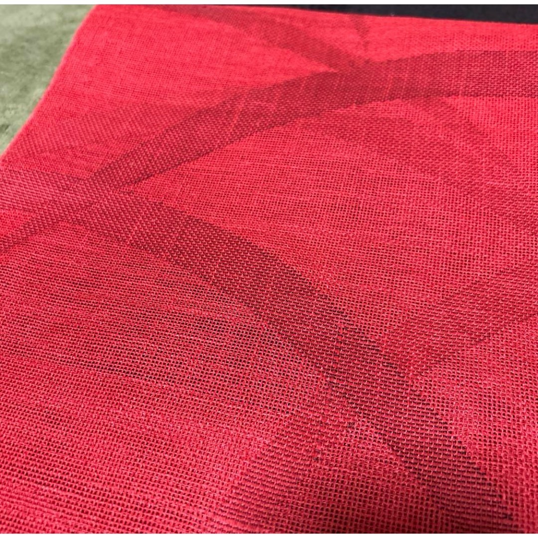 化繊紗紬風絹芭蕉風小紋フルセット4点 美品着物+夏麻羅名古屋帯 化繊紗紬風絹芭蕉風小紋フルセット4点 美品着物+夏麻羅名古屋帯