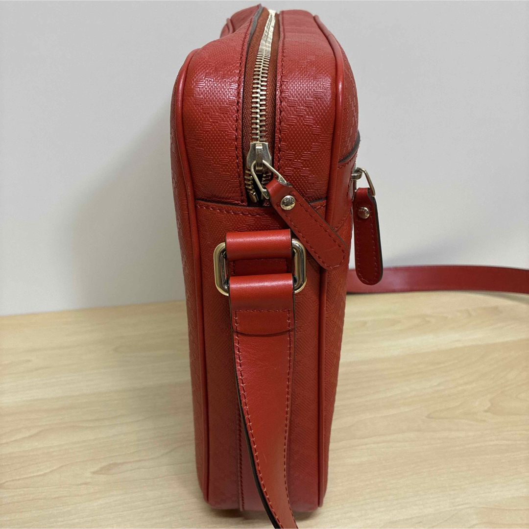 GUCCI - GUCCI グッチ ショルダーバッグ メッセンジャー レッド GUCCI - GUCCI グッチ ショルダーバッグ メッセンジャー レッド