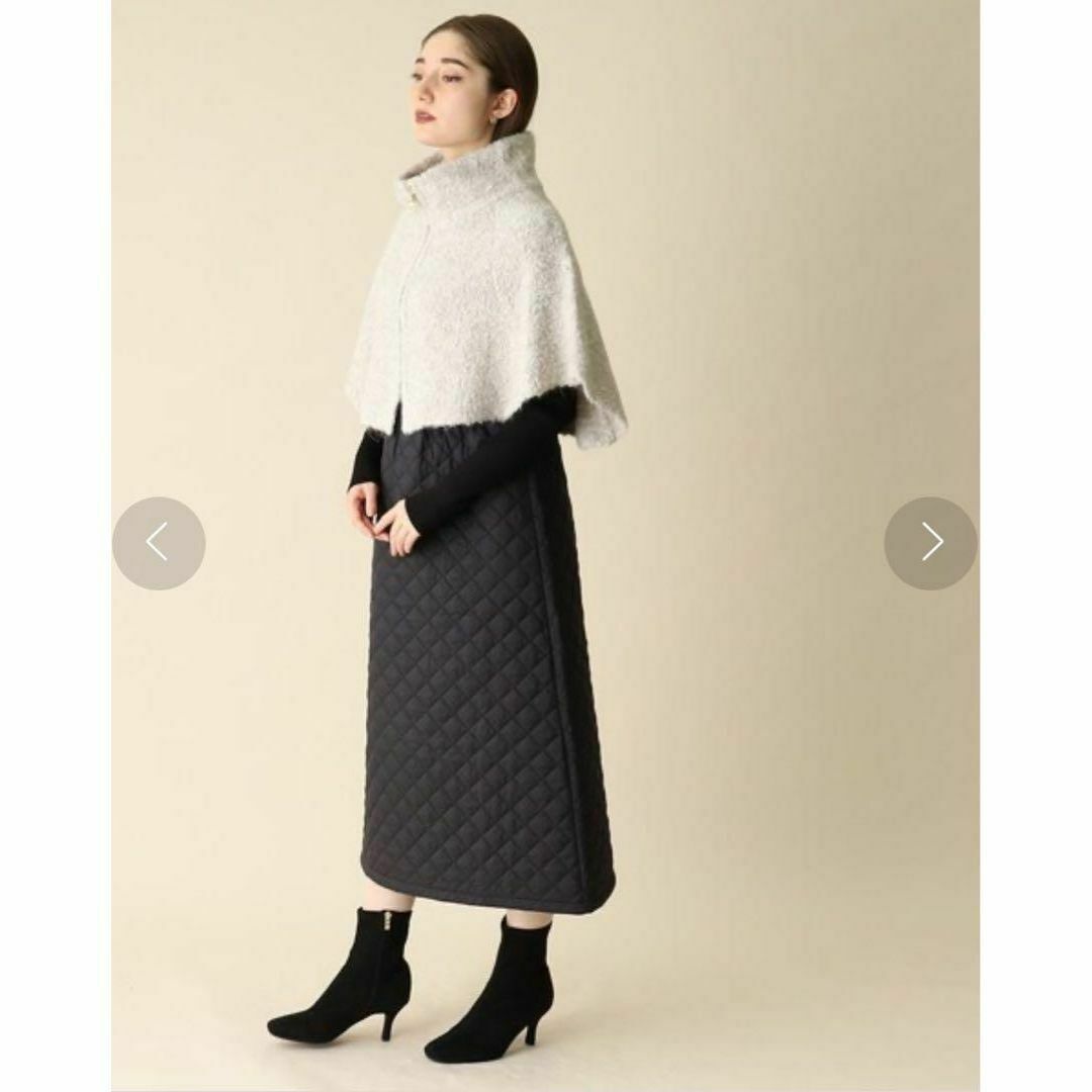 美品 BEAUTE DE OPAQUE ブークレーニットポンチョ モヘヤ 羊毛混 美品 BEAUTE DE OPAQUE ブークレーニットポンチョ モヘヤ 羊毛混
