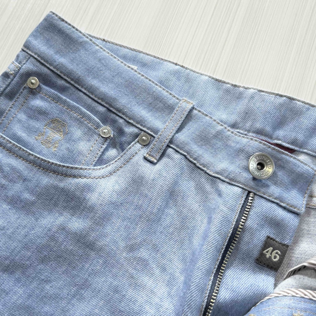 BRUNELLO CUCINELLI - P44☆美品☆21SS☆極上リネン 5ポケット BRUNELLO CUCINELLI - P44☆美品☆21SS☆極上リネン 5ポケット
