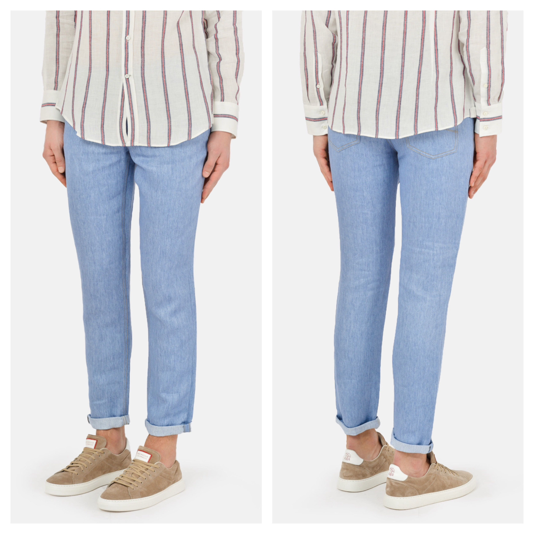 BRUNELLO CUCINELLI - P44☆美品☆21SS☆極上リネン 5ポケット BRUNELLO CUCINELLI - P44☆美品☆21SS☆極上リネン 5ポケット