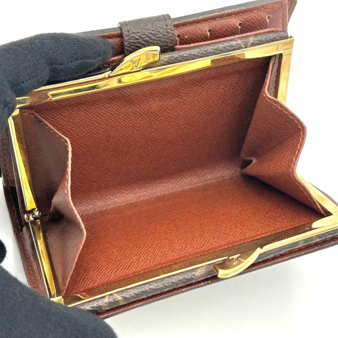 LOUIS VUITTON - 【極美品】ルイヴィトン モノグラム がま口 二 LOUIS VUITTON - 【極美品】ルイヴィトン モノグラム がま口 二
