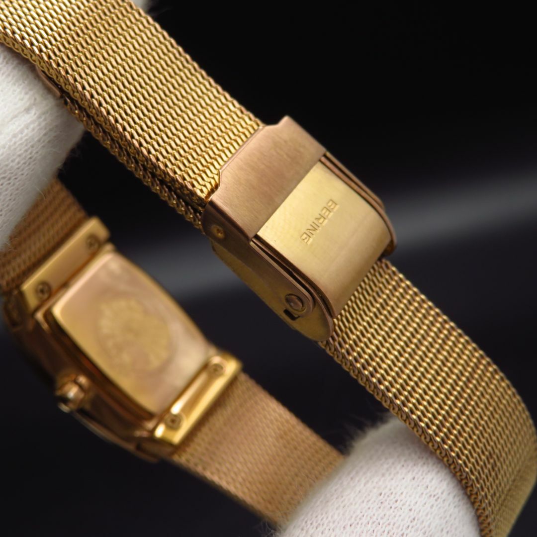 BERING - BERING 腕時計 ゴールド メッシュベルト シンプル BERING - BERING 腕時計 ゴールド メッシュベルト シンプル