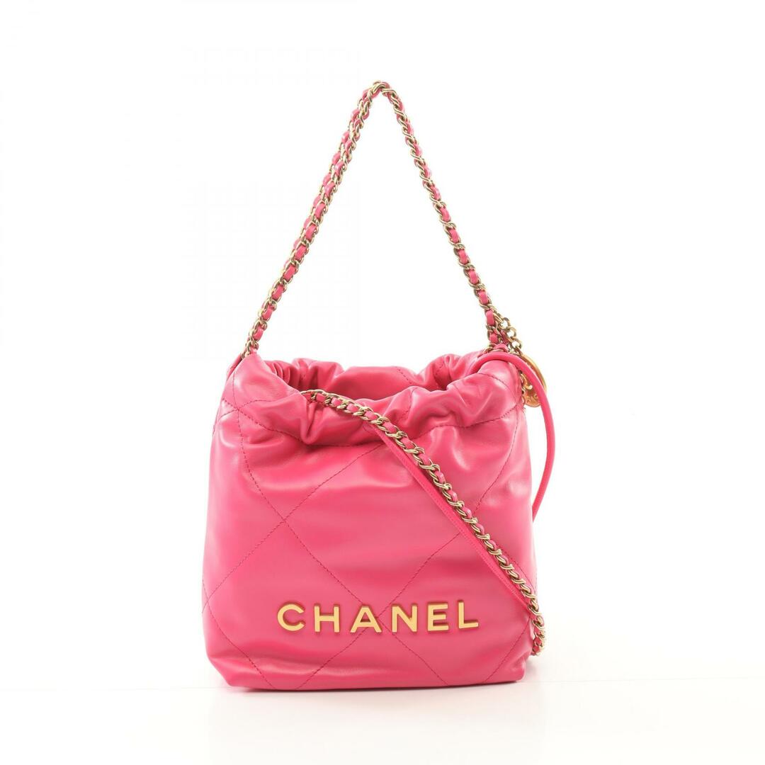 CHANEL - シャネル CHANEL CHANEL 22 ミニ ショルダーバッグ バッグ レザー レディース ピンク系 AS3980 【中古】