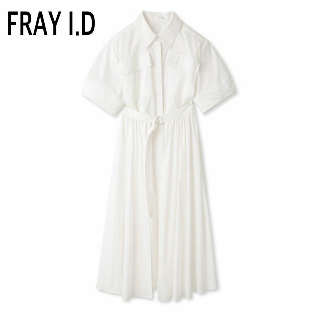 FRAY I.D - 試着のみ FRAY I.D オーバーラップシャツワンピース FRAY I.D - 試着のみ FRAY I.D オーバーラップシャツワンピース