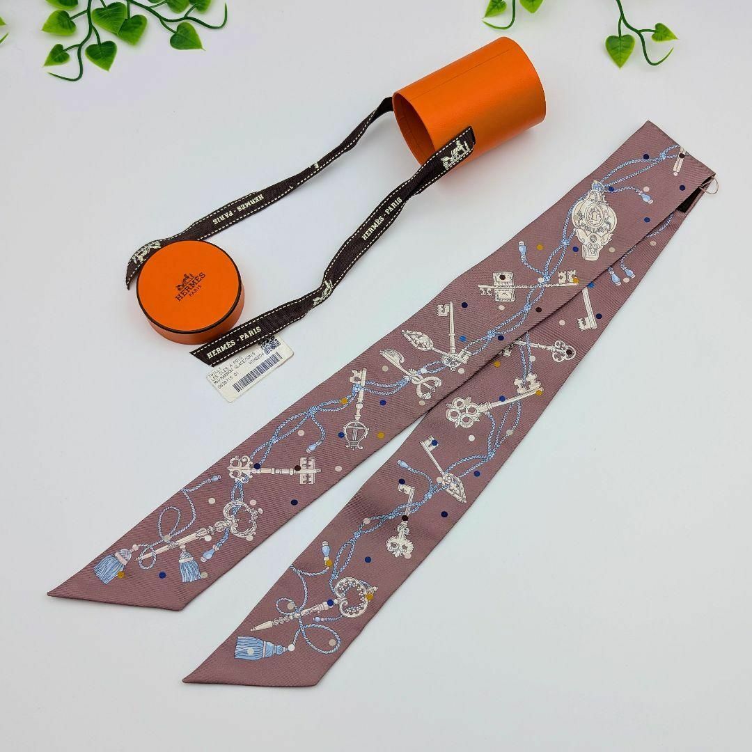 HERMES - エルメス ツイリー レクレアポア 鍵 マロングラッセ HERMES - エルメス ツイリー レクレアポア 鍵 マロングラッセ