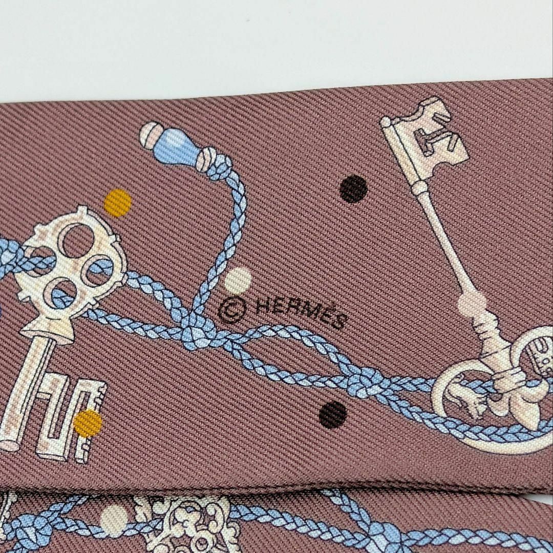 HERMES - エルメス ツイリー レクレアポア 鍵 マロングラッセ HERMES - エルメス ツイリー レクレアポア 鍵 マロングラッセ