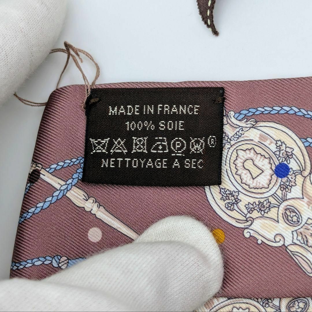 HERMES - エルメス ツイリー レクレアポア 鍵 マロングラッセ HERMES - エルメス ツイリー レクレアポア 鍵 マロングラッセ