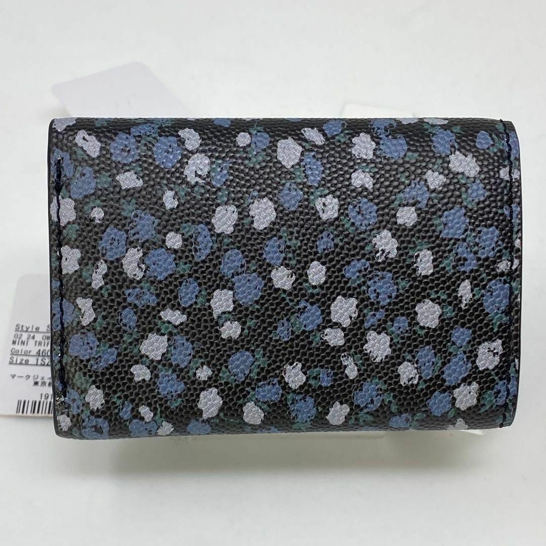 MARC JACOBS - MARC JACOBS 三つ折り財布 花柄 財布 ネイビー MARC JACOBS - MARC JACOBS 三つ折り財布 花柄 財布 ネイビー
