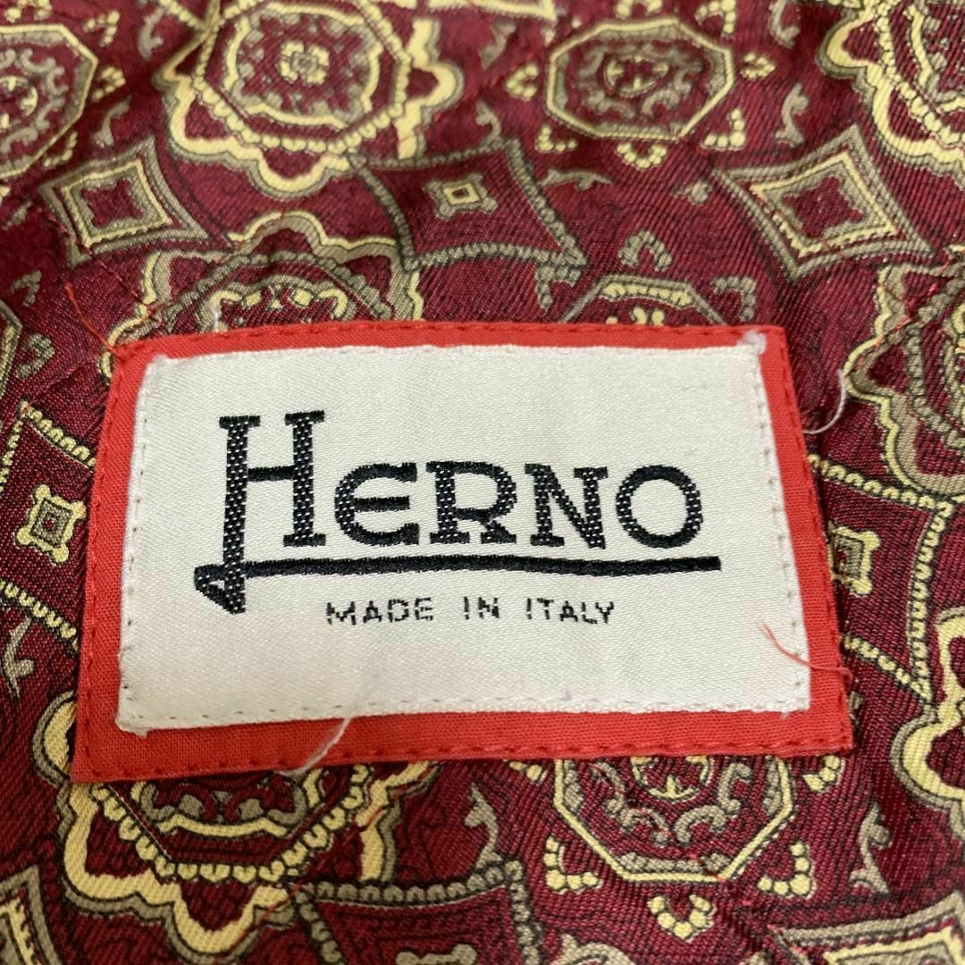 HERNO - ヘルノ ロング トレンチコート 裏地総柄 ブラック □の HERNO - ヘルノ ロング トレンチコート 裏地総柄 ブラック □の