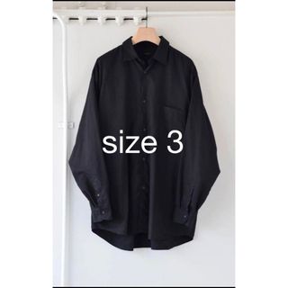 COMOLI - comoli コモリ カディコットンコモリシャツ ブラック COMOLI - comoli コモリ カディコットンコモリシャツ ブラック