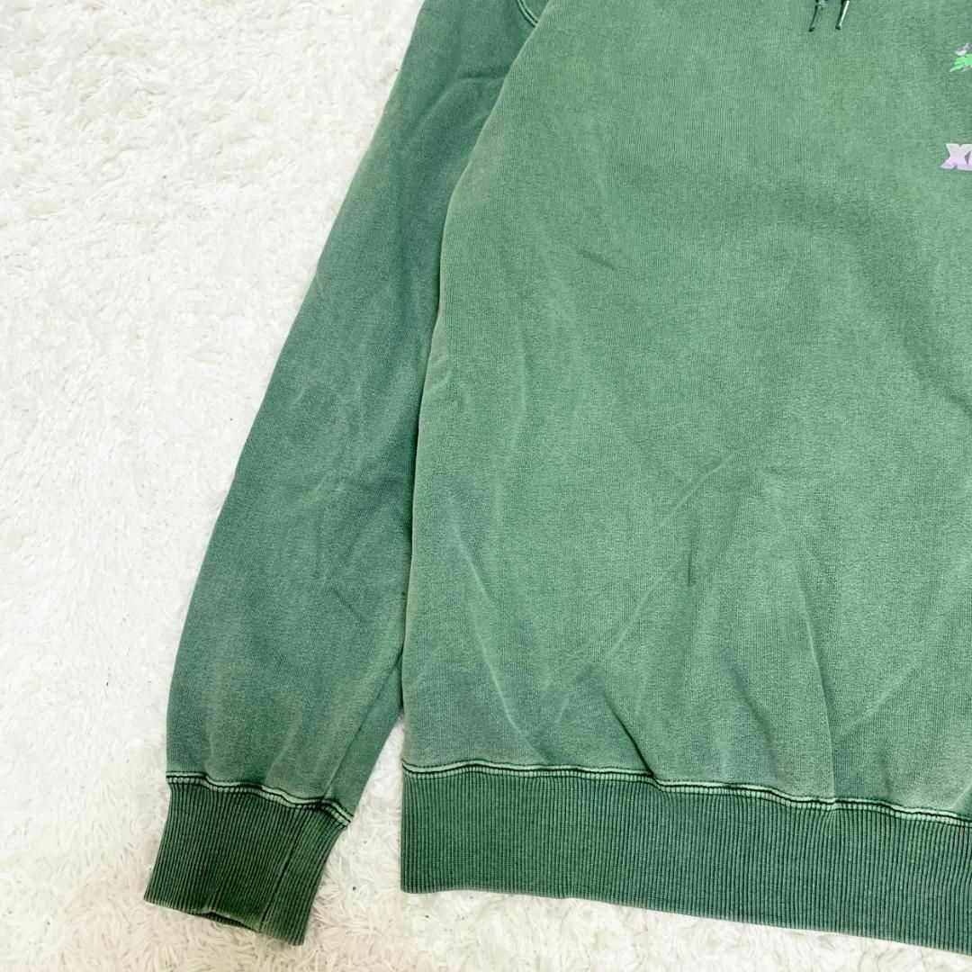 XLARGE(エクストララージ)のエクストララージ ピグメント プルオーバーフードスウェット S グリーン ■ メンズのトップス(スウェット)の商品写真