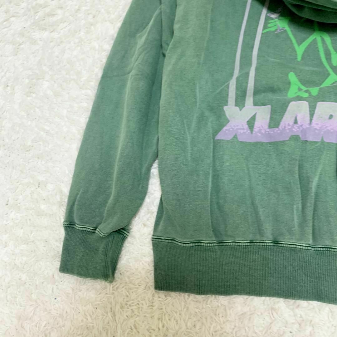 XLARGE(エクストララージ)のエクストララージ ピグメント プルオーバーフードスウェット S グリーン ■ メンズのトップス(スウェット)の商品写真