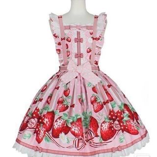 Angelic Pretty - angelic pretty 摘みたていちごエプロン風 Angelic Pretty - angelic pretty 摘みたていちごエプロン風