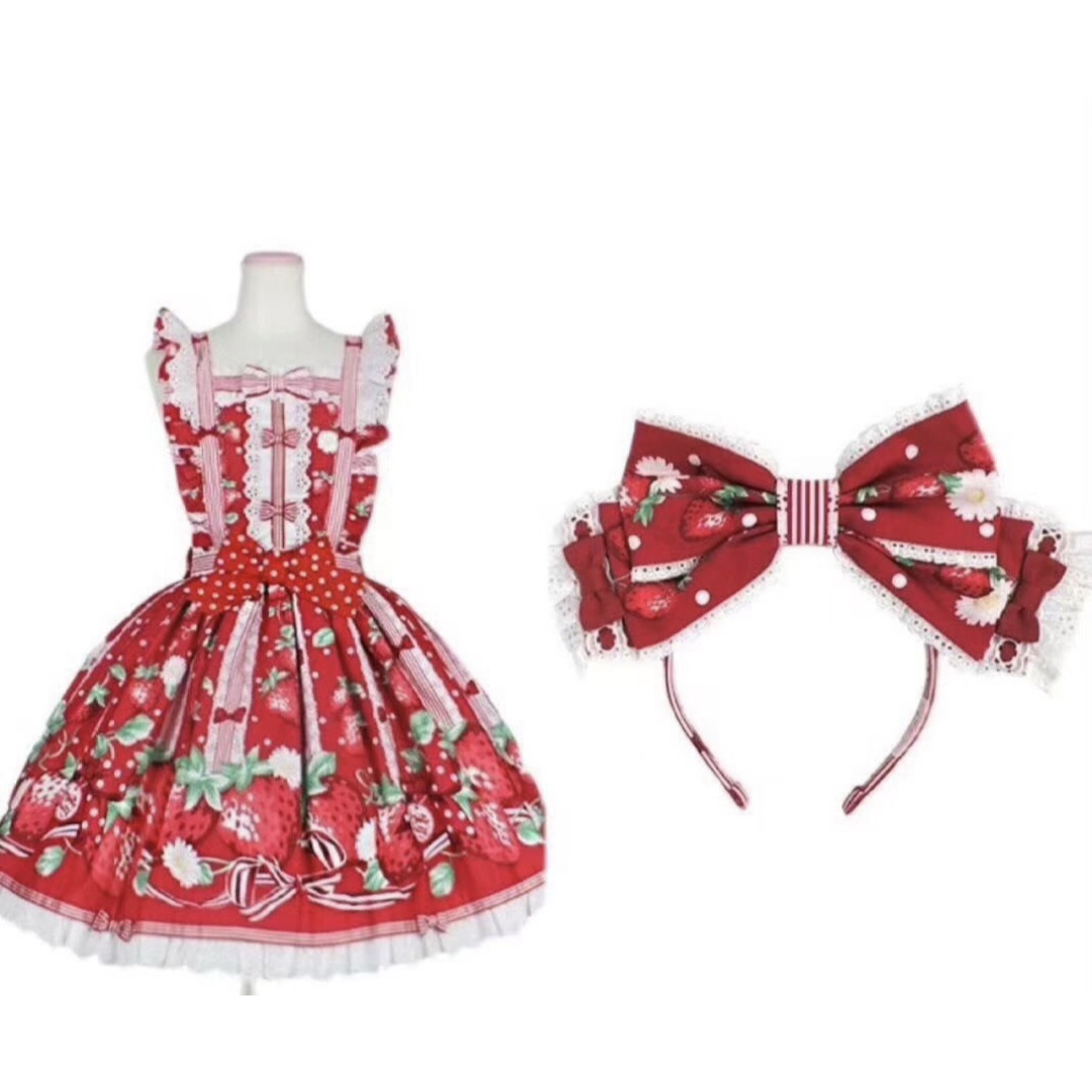 Angelic Pretty - angelic pretty 摘みたていちごエプロン風 Angelic Pretty - angelic pretty 摘みたていちごエプロン風