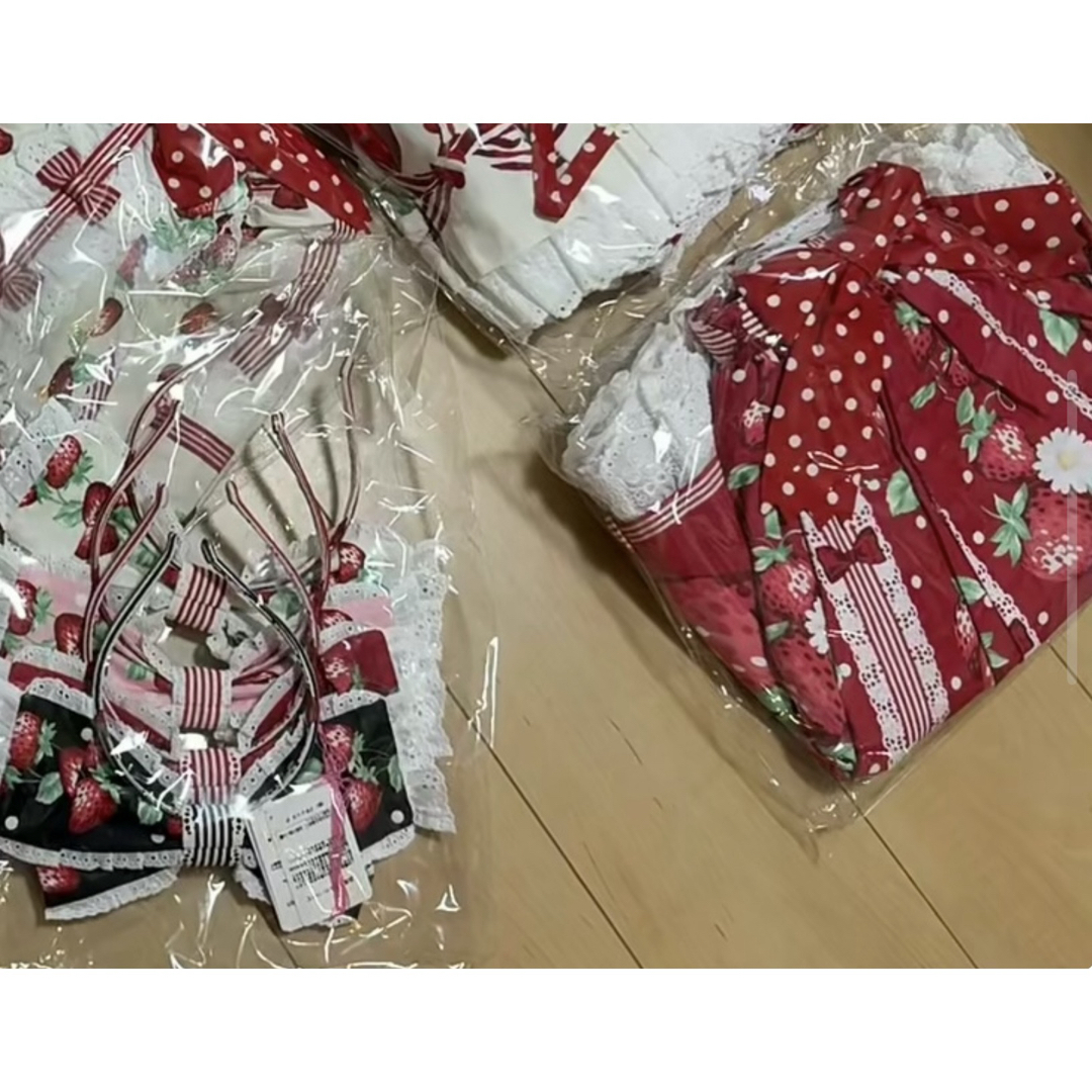Angelic Pretty - angelic pretty 摘みたていちごエプロン風 Angelic Pretty - angelic pretty 摘みたていちごエプロン風