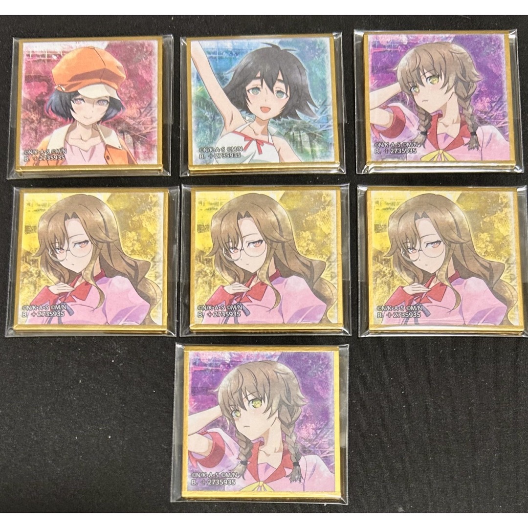 物語シリーズ×シュタゲ 15周年コラボ 豆ガシャ色紙 エンタメ/ホビーのアニメグッズ(その他)の商品写真