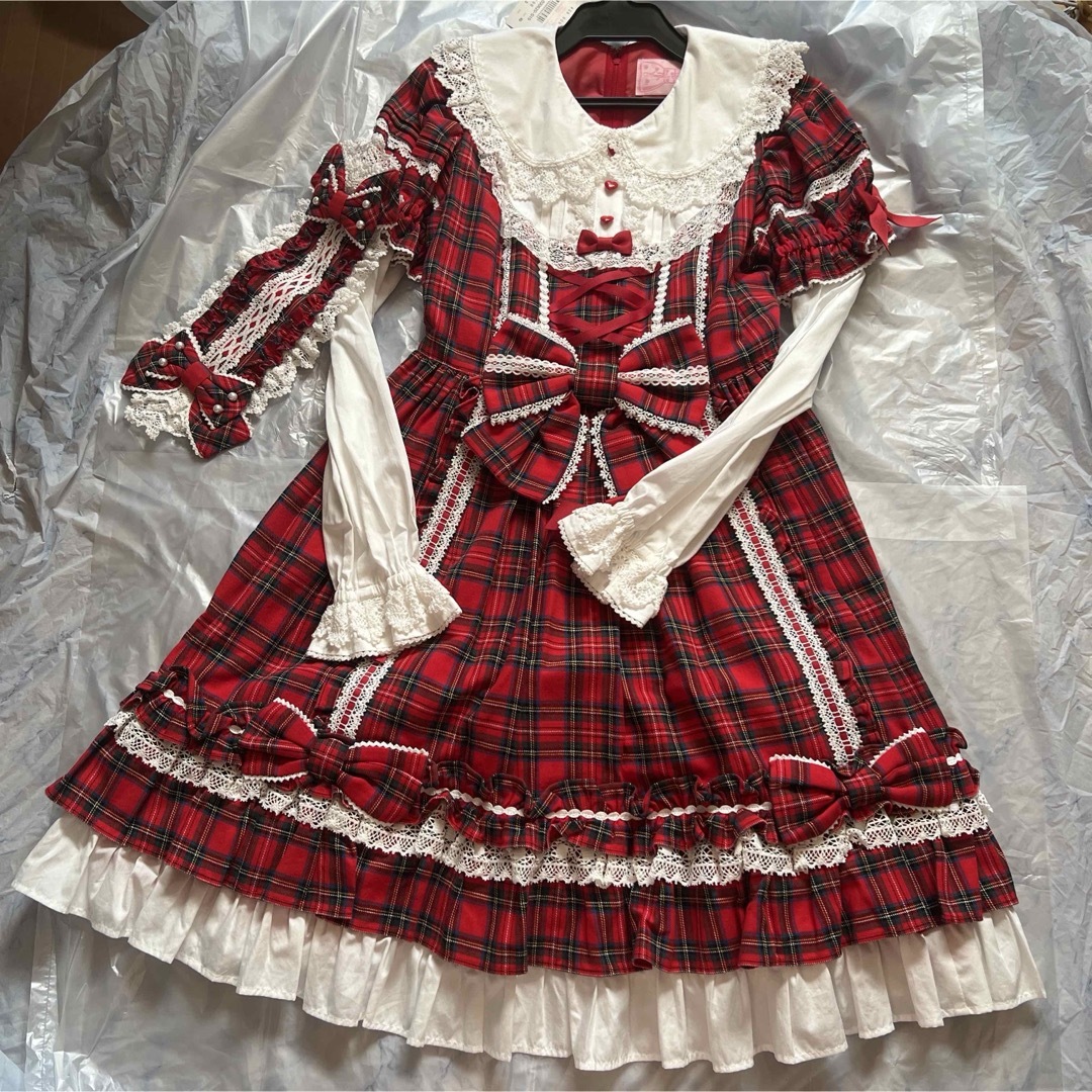 Angelic Pretty - 本日まで⭐️ワンピース ヘッドドレスセットの Angelic Pretty - 本日まで⭐️ワンピース ヘッドドレスセットの