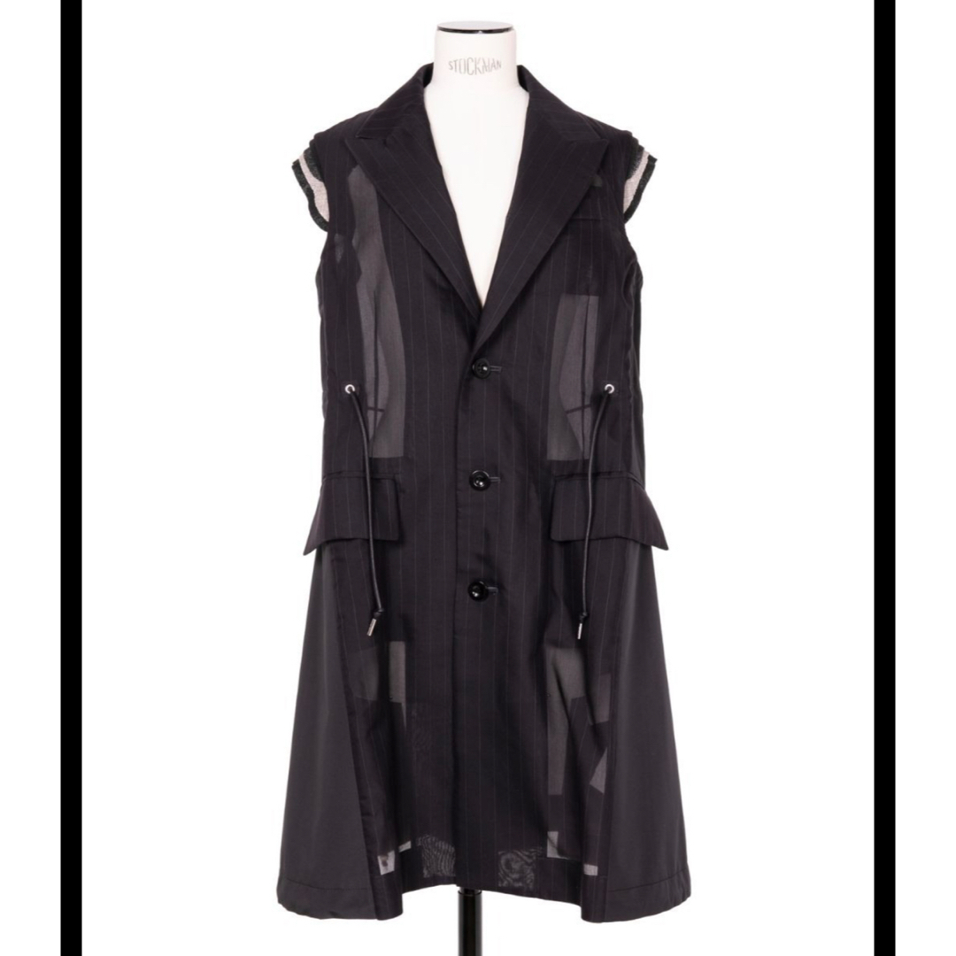 sacai(サカイ)のsacai Chalk Stripe / Glencheck Vest ジレ レディースのトップス(ベスト/ジレ)の商品写真