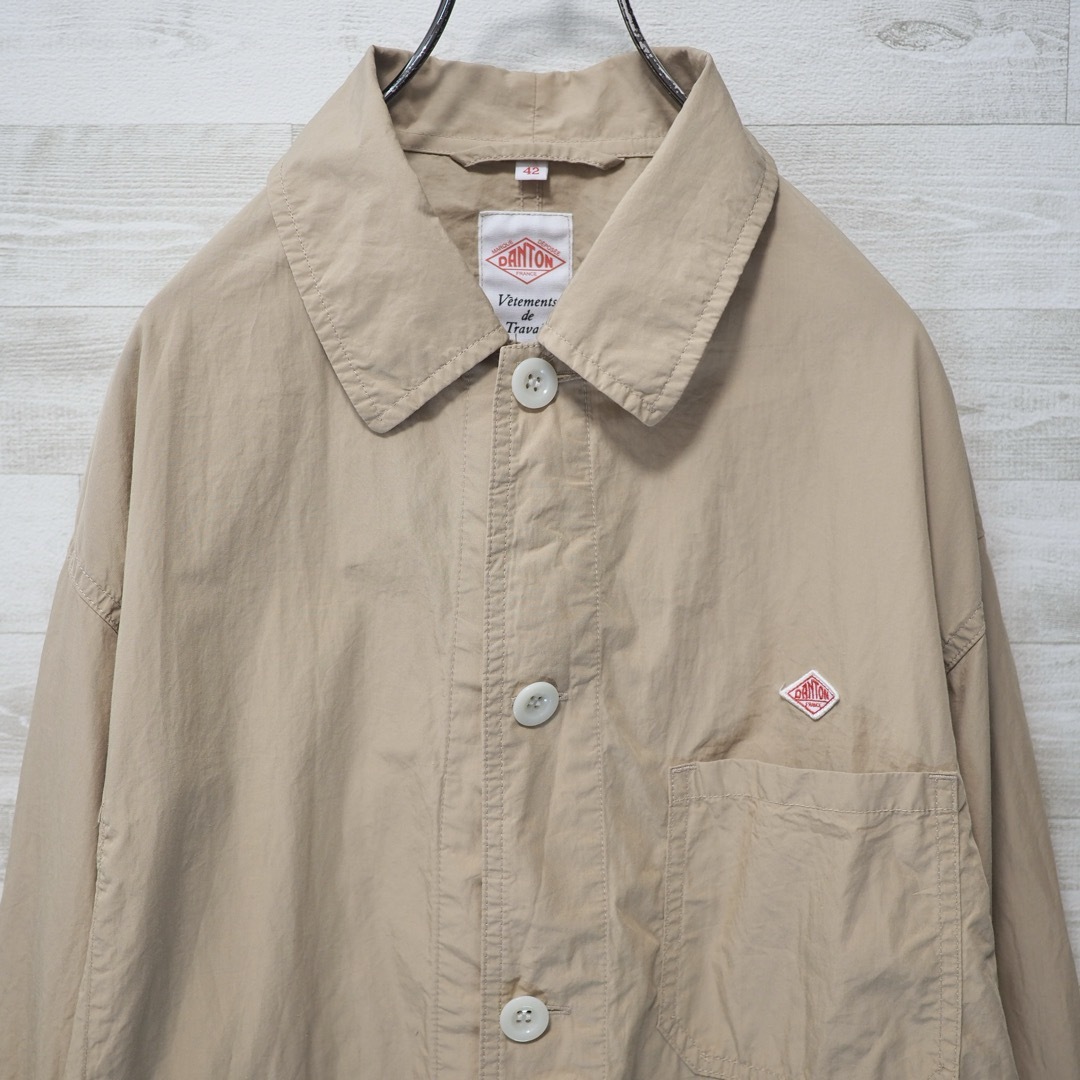 DANTON - DANTON 20SS コットンポプリン カバーオール-Beige/42 DANTON - DANTON 20SS コットンポプリン カバーオール-Beige/42
