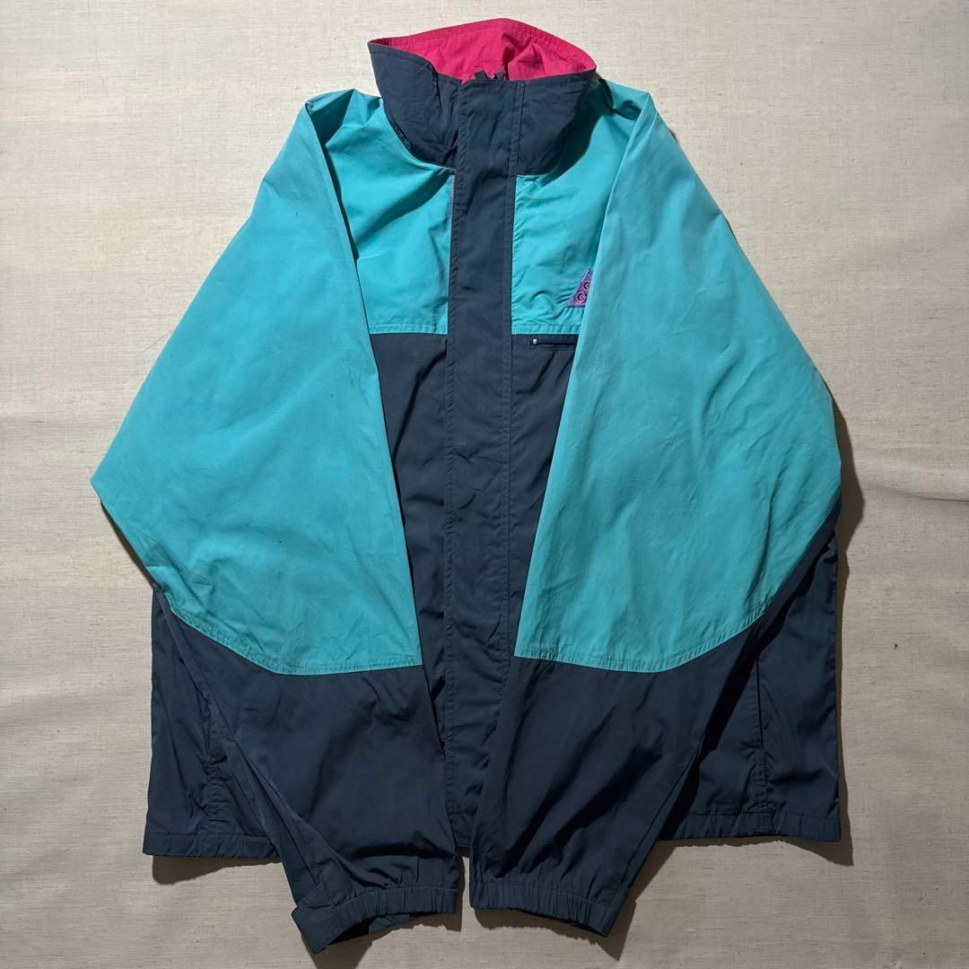 NIKE - 90s NIKE ACG マルチカラー ナイロンジャケット 刺繍ロゴ NIKE - 90s NIKE ACG マルチカラー ナイロンジャケット 刺繍ロゴ