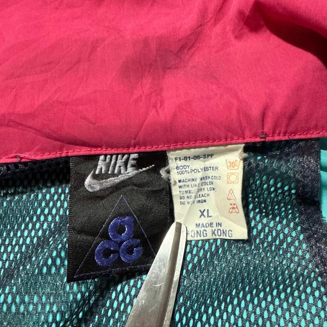 NIKE - 90s NIKE ACG マルチカラー ナイロンジャケット 刺繍ロゴ NIKE - 90s NIKE ACG マルチカラー ナイロンジャケット 刺繍ロゴ