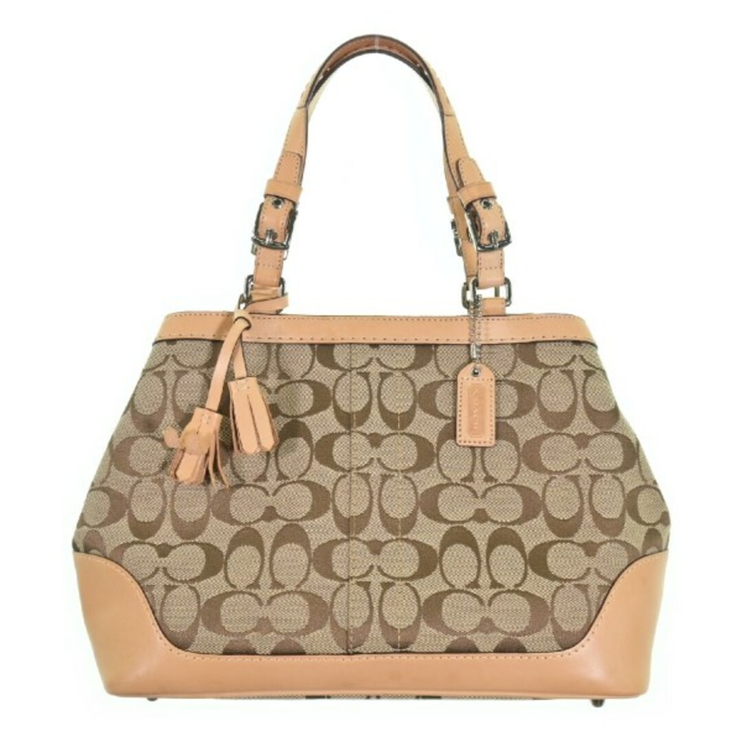 COACH - COACH コーチ ハンドバッグ - ベージュ 【古着】【中古 COACH - COACH コーチ ハンドバッグ - ベージュ 【古着】【中古