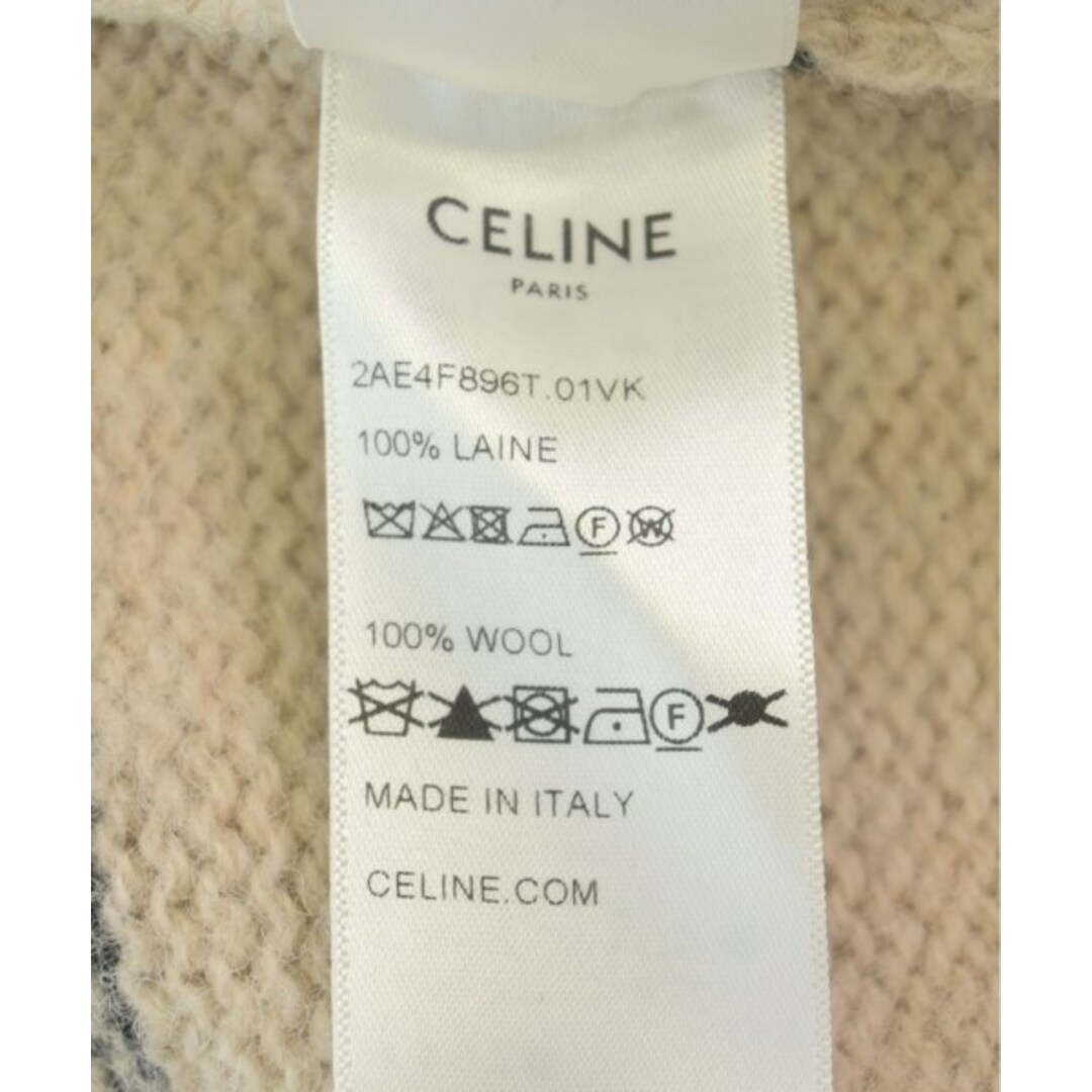 CELINE - CELINE セリーヌ ニット・セーター XS ベージュx黒 CELINE - CELINE セリーヌ ニット・セーター XS ベージュx黒