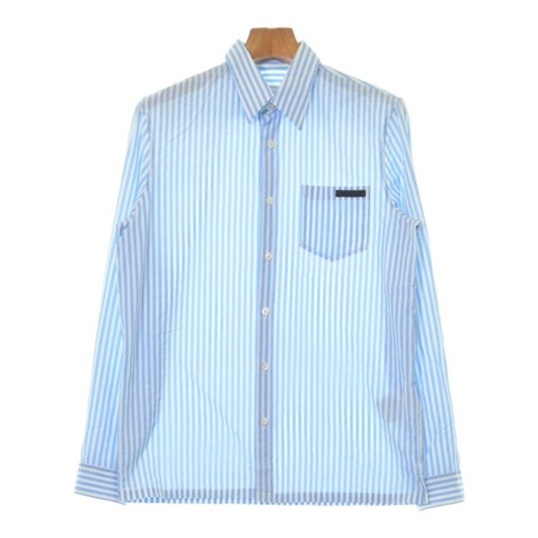 PRADA - PRADA プラダ カジュアルシャツ 37(XS位) 水色x白 PRADA - PRADA プラダ カジュアルシャツ 37(XS位) 水色x白