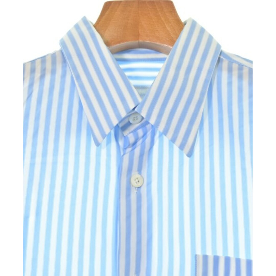 PRADA - PRADA プラダ カジュアルシャツ 37(XS位) 水色x白 PRADA - PRADA プラダ カジュアルシャツ 37(XS位) 水色x白