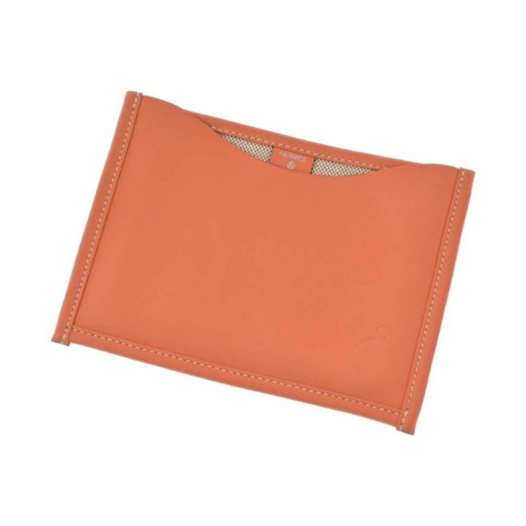 HERMES - HERMES エルメス ポーチ - オレンジ 【古着】【中古 HERMES - HERMES エルメス ポーチ - オレンジ 【古着】【中古
