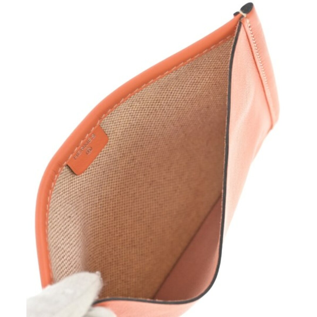 HERMES - HERMES エルメス ポーチ - オレンジ 【古着】【中古 HERMES - HERMES エルメス ポーチ - オレンジ 【古着】【中古