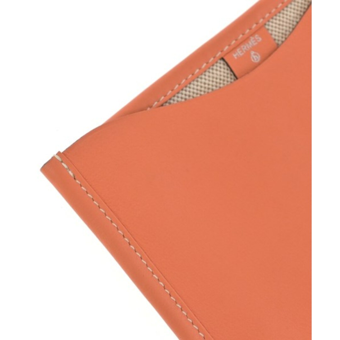 HERMES - HERMES エルメス ポーチ - オレンジ 【古着】【中古 HERMES - HERMES エルメス ポーチ - オレンジ 【古着】【中古