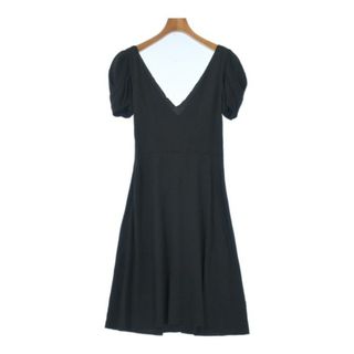 PRADA - PRADA プラダ ワンピース 38(S位) 紺x黒x白(総柄 PRADA - PRADA プラダ ワンピース 38(S位) 紺x黒x白(総柄