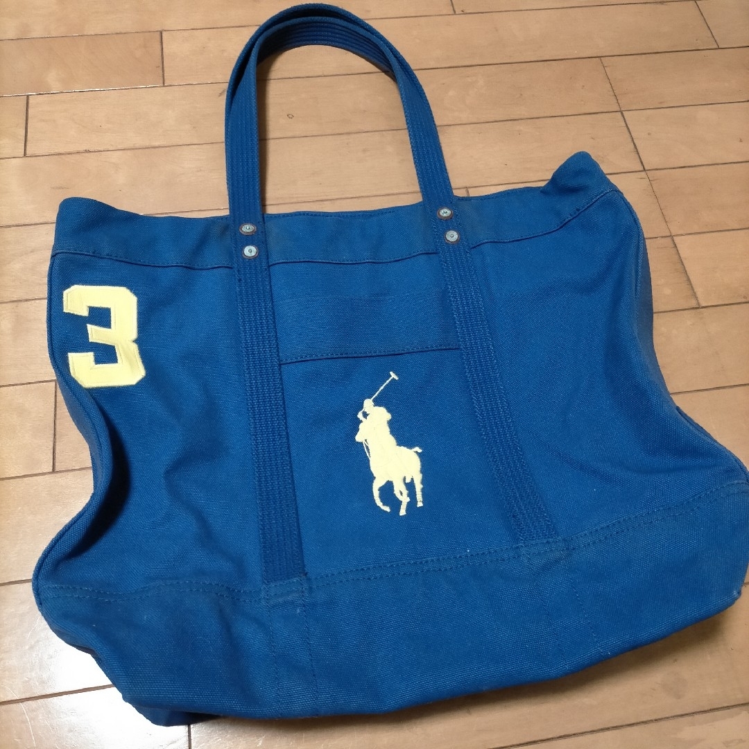 POLO RALPH LAUREN - ラルフローレン トートバッグ ブルーの通販 POLO RALPH LAUREN - ラルフローレン トートバッグ ブルーの通販