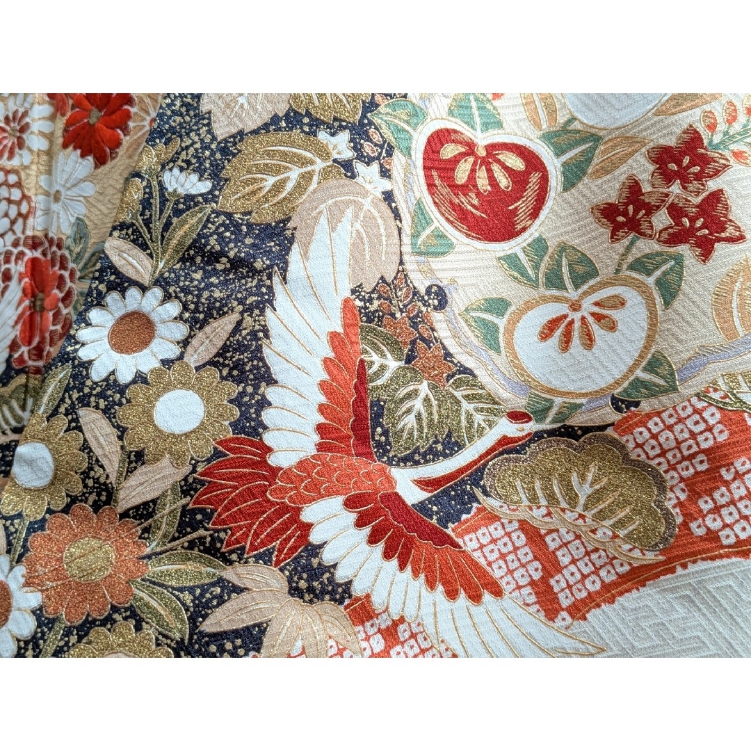 振袖フルセット 身丈168裄66 豪華振袖 黒 金彩 刺繍柄 逸品の 振袖フルセット 身丈168裄66 豪華振袖 黒 金彩 刺繍柄 逸品の