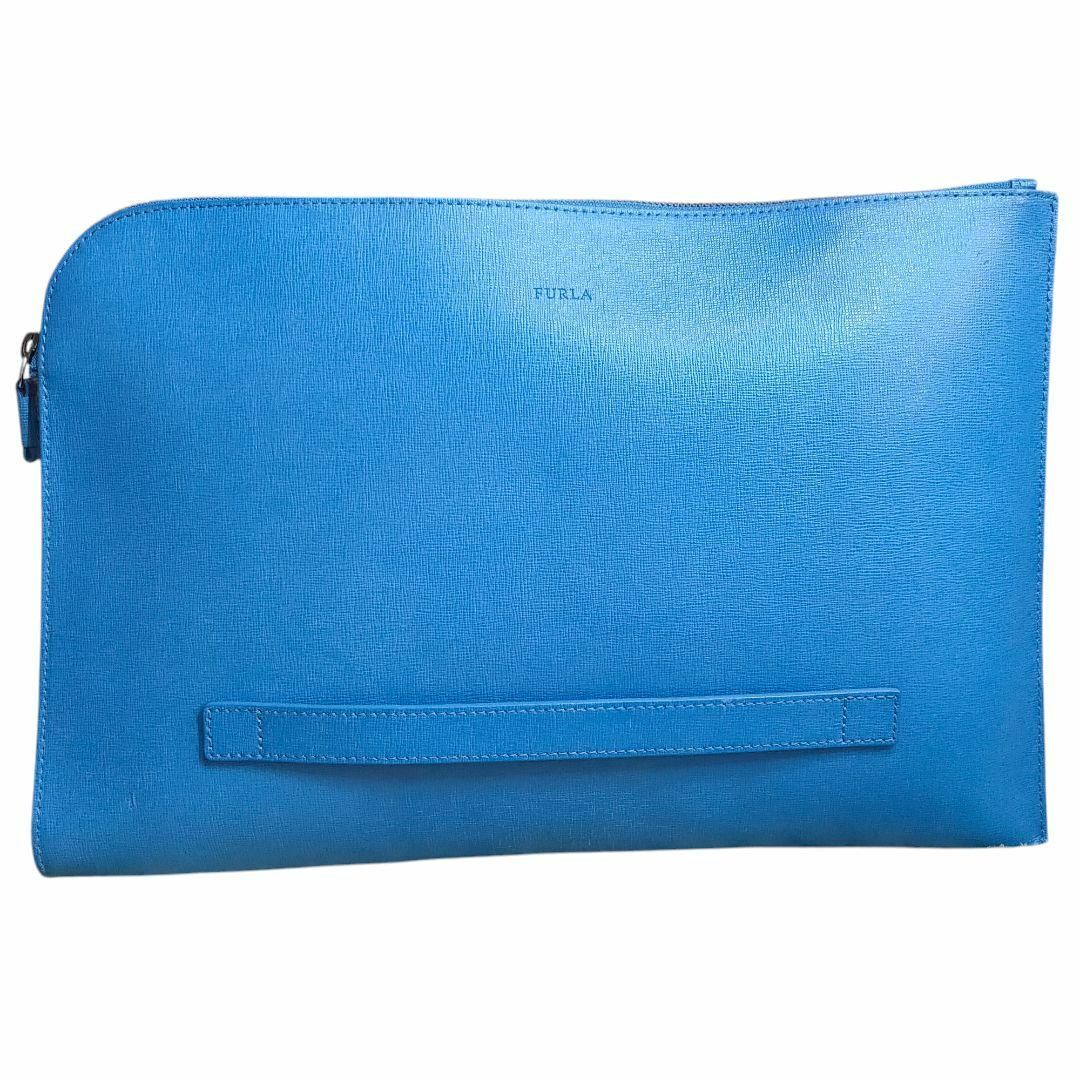 FURLA - 未使用 FURLA フルラ クラッチバッグ ブルー系 セカンド FURLA - 未使用 FURLA フルラ クラッチバッグ ブルー系 セカンド