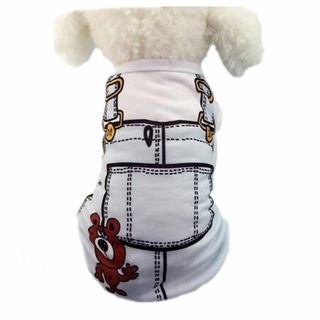 【新着商品】ふく福 可愛い 小中型犬服Ｔシャツ ドッグウェア ベスト お散歩お出(その他)