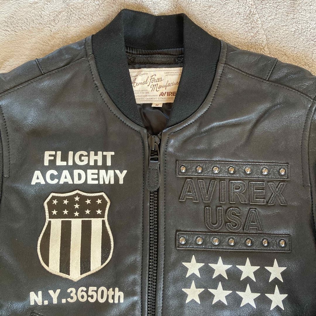 AVIREX - 極美品 AVIREX 山羊革 MA-1 レザージャケット ボンバー AVIREX - 極美品 AVIREX 山羊革 MA-1 レザージャケット ボンバー