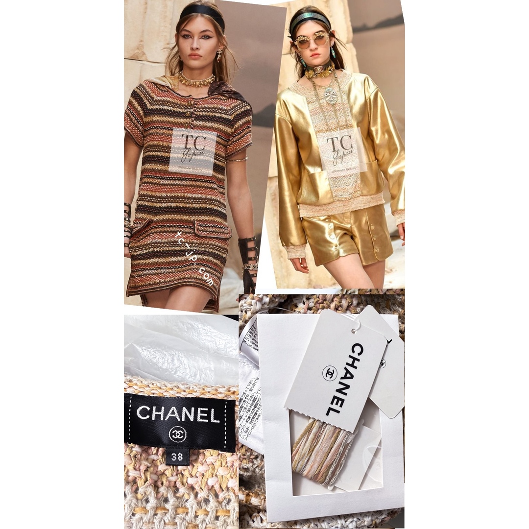 CHANEL - シャネル ワンピース CHANEL ベージュ ピーチ ニット CHANEL - シャネル ワンピース CHANEL ベージュ ピーチ ニット