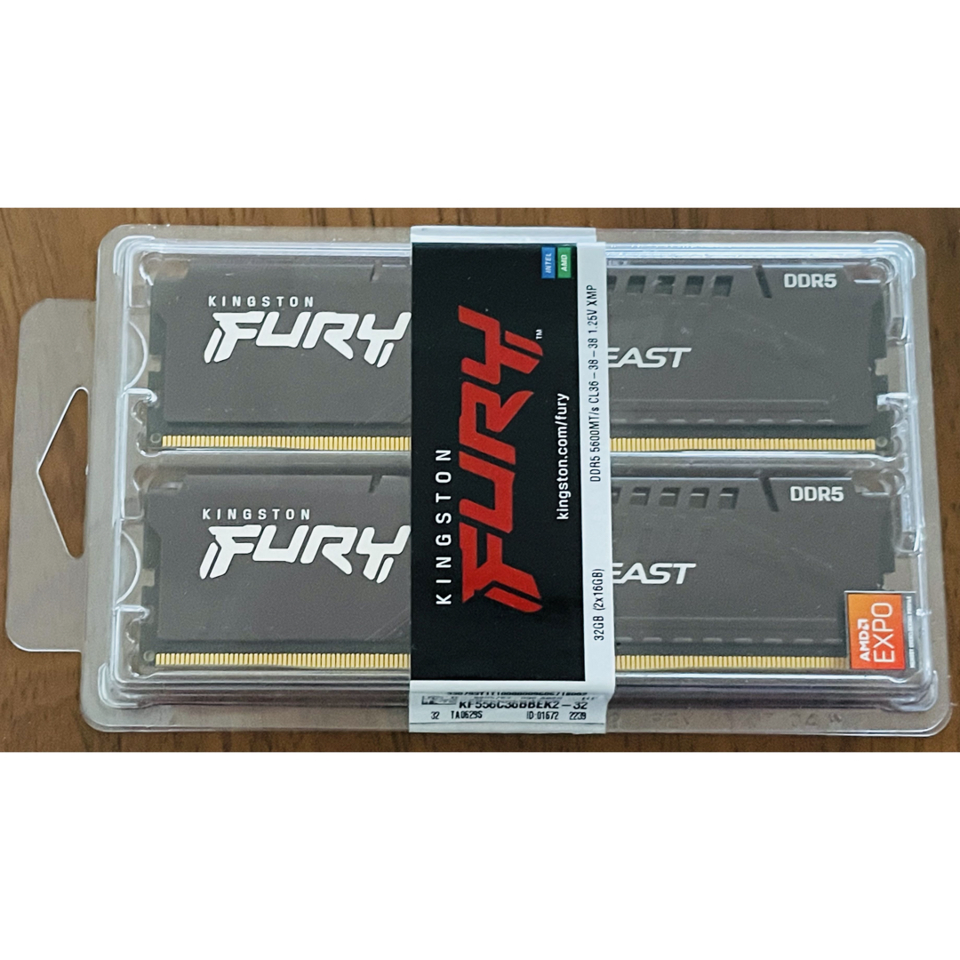 Kingston - Kingston DDR5 5600MT/s デスクトップメモリ 16GB×2 Kingston - Kingston DDR5 5600MT/s デスクトップメモリ 16GB×2