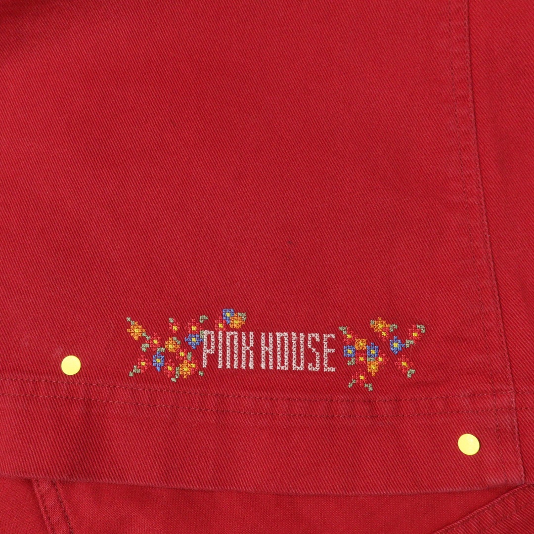 PINK HOUSE - ピンクハウス☆デニムのジャンパースカート 赤系 PINK HOUSE - ピンクハウス☆デニムのジャンパースカート 赤系