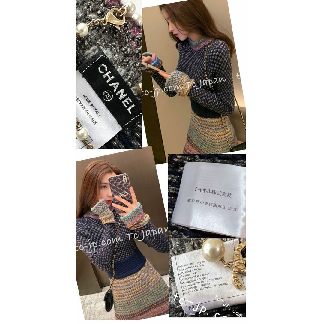 CHANEL - シャネル ワンピース CHANEL ネイビー メタリック CHANEL - シャネル ワンピース CHANEL ネイビー メタリック
