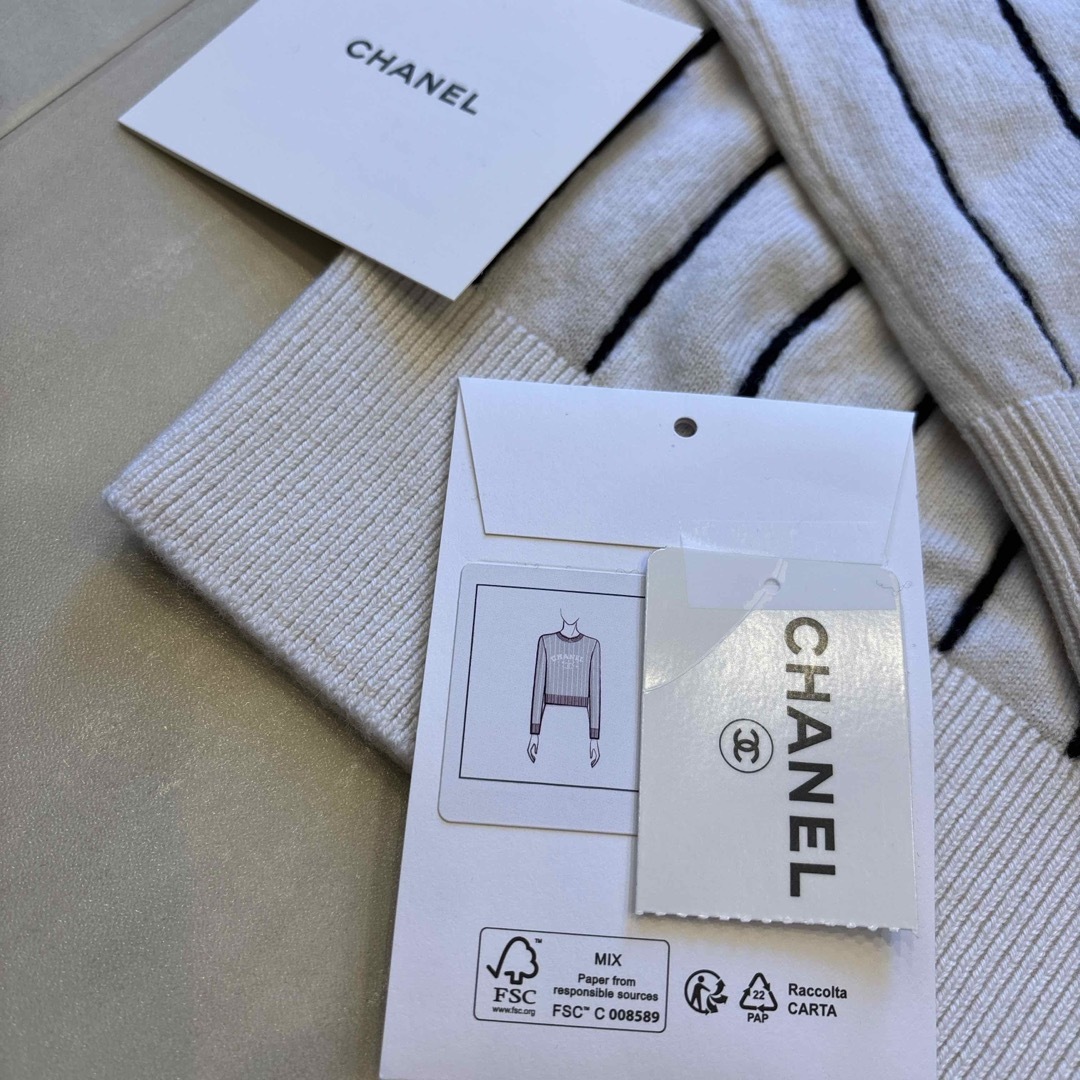 CHANEL - CHANEL シャネル ストライプニットプルオーバー CHANEL - CHANEL シャネル ストライプニットプルオーバー