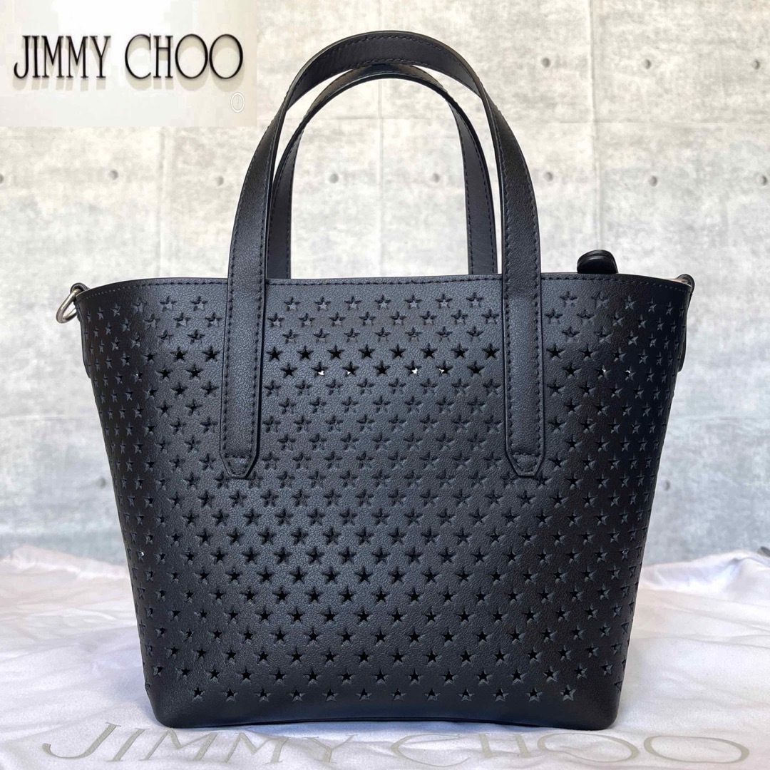JIMMY CHOO - 【新品同様】JIMMY CHOO BLACK パンチングスター JIMMY CHOO - 【新品同様】JIMMY CHOO BLACK パンチングスター