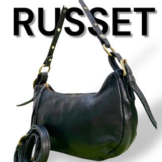 Russet - russet(ラシット) ショルダーバッグ美品 - 黒×ネイビー Russet - russet(ラシット) ショルダーバッグ美品 - 黒×ネイビー