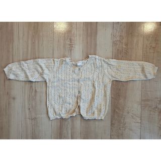 テータテート(tete a tete)のtete a tete レース編みニットカーディガン90cm(カーディガン)