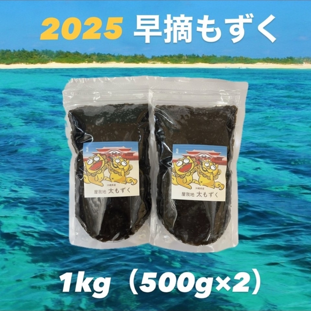 2025年産早摘みもずく☆沖縄県産太もずく1kg(500g×2パック)送料 2025年産早摘みもずく☆沖縄県産太もずく1kg(500g×2パック)送料